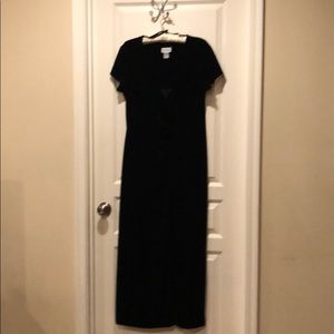 Black velvet dress